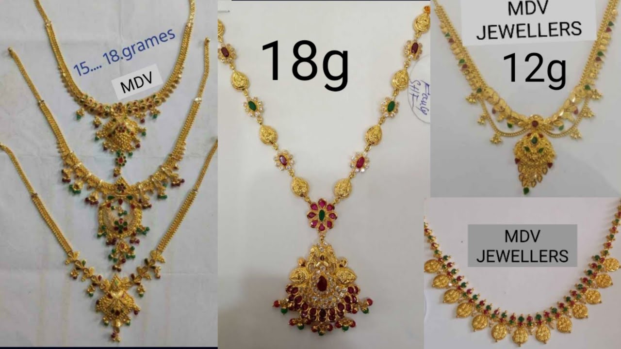 lightweight gold necklace designs with weight and price goldnecklace 