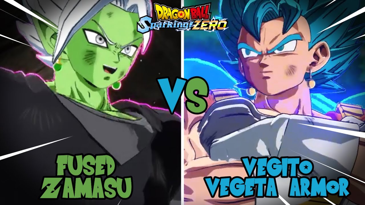 DB Sparking Zero | Vegito (Vegeta Armor) Vs Fused Zamasu (Future Gohan ...