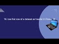 18 Use first row of a dataset as header in Power BI
