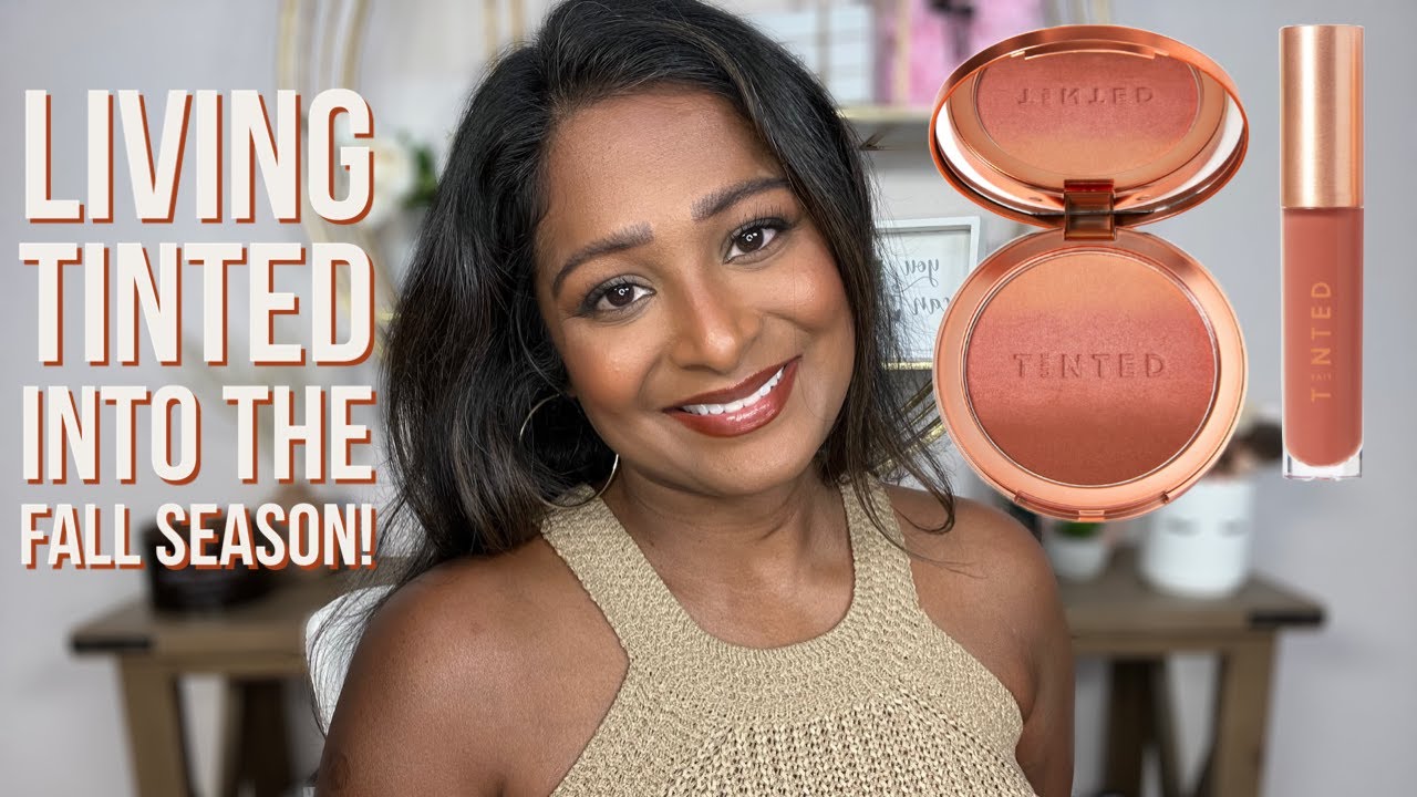 LIVE TINTED HUEBEAM BLUSHING BRONZER & HUEGLOSS REVIEW ON COMBO SKIN ||  FALL MAKEUP FINDS - YouTube