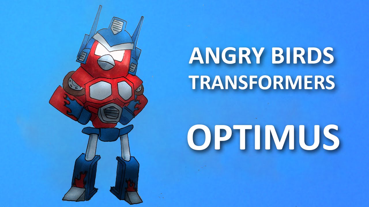 How To Draw Optimus Prime Angry Birds Transformers Youtube