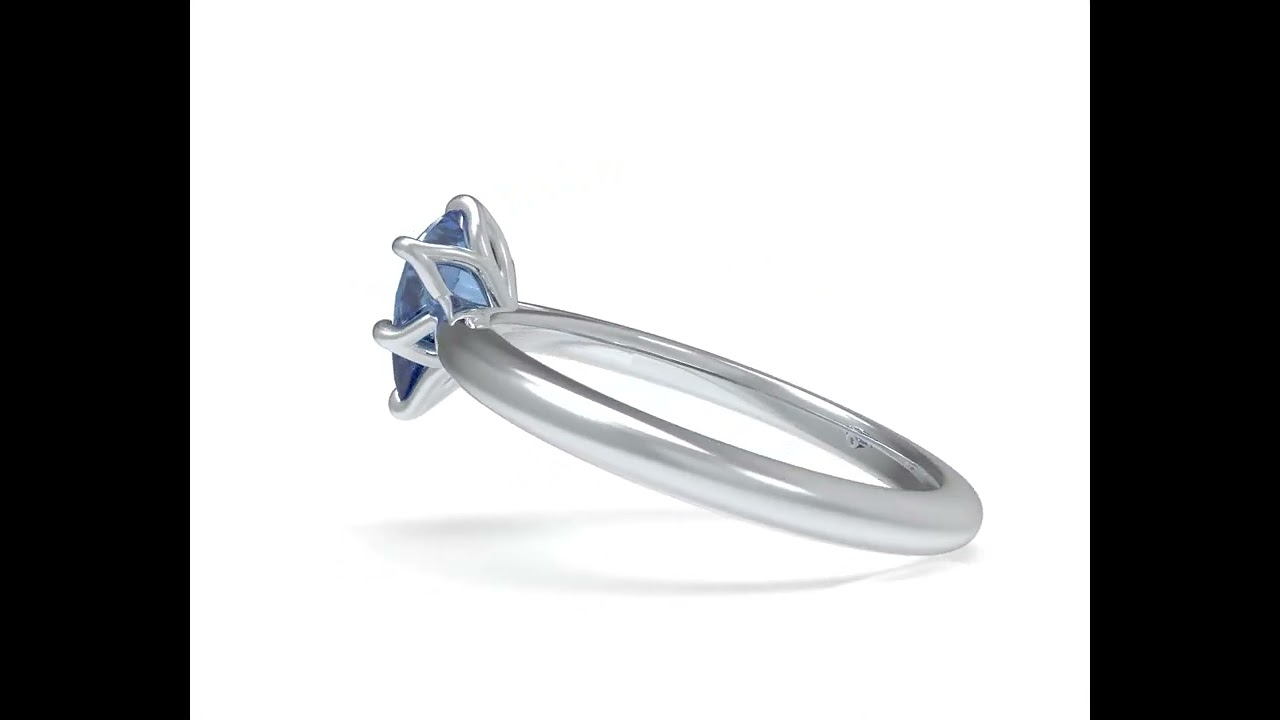 2ct Lab-Grown Lab-grown sapphire Gemstone Ring 10K/14K White Gold