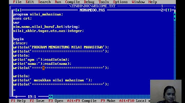 Turbo pascal : Membuat program nilai mahasiswa di free pascal