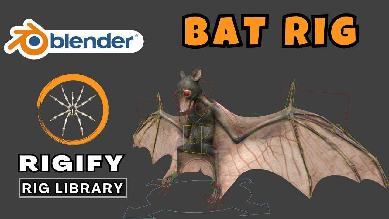 Create BAT Rig with Rigify : Rig Library in Blender | Rigify Animal Rig ...