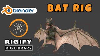 Create BAT Rig with Rigify : Rig Library in Blender | Rigify Animal Rig