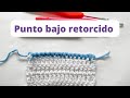 🧶Punto bajo retorcido a Crochet, punto para usar como acabados👍🏽