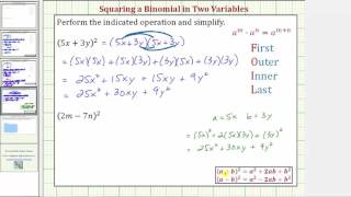 Ex: Squaring Binomial Expressions with Two Variables