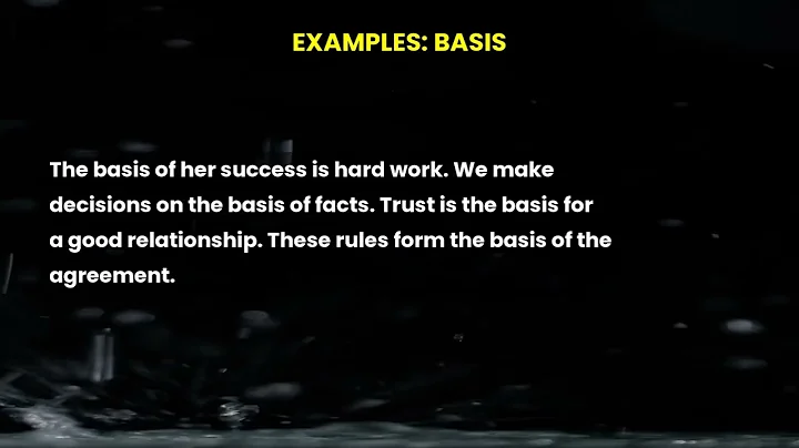 Let's learn the word basis | Improve your vocabulary #english #vocabulary #learnenglish