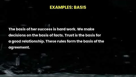 Let's learn the word basis | Improve your vocabulary #english #vocabulary #learnenglish