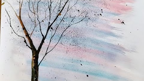 Watercolor tree trunk painting #watercolor