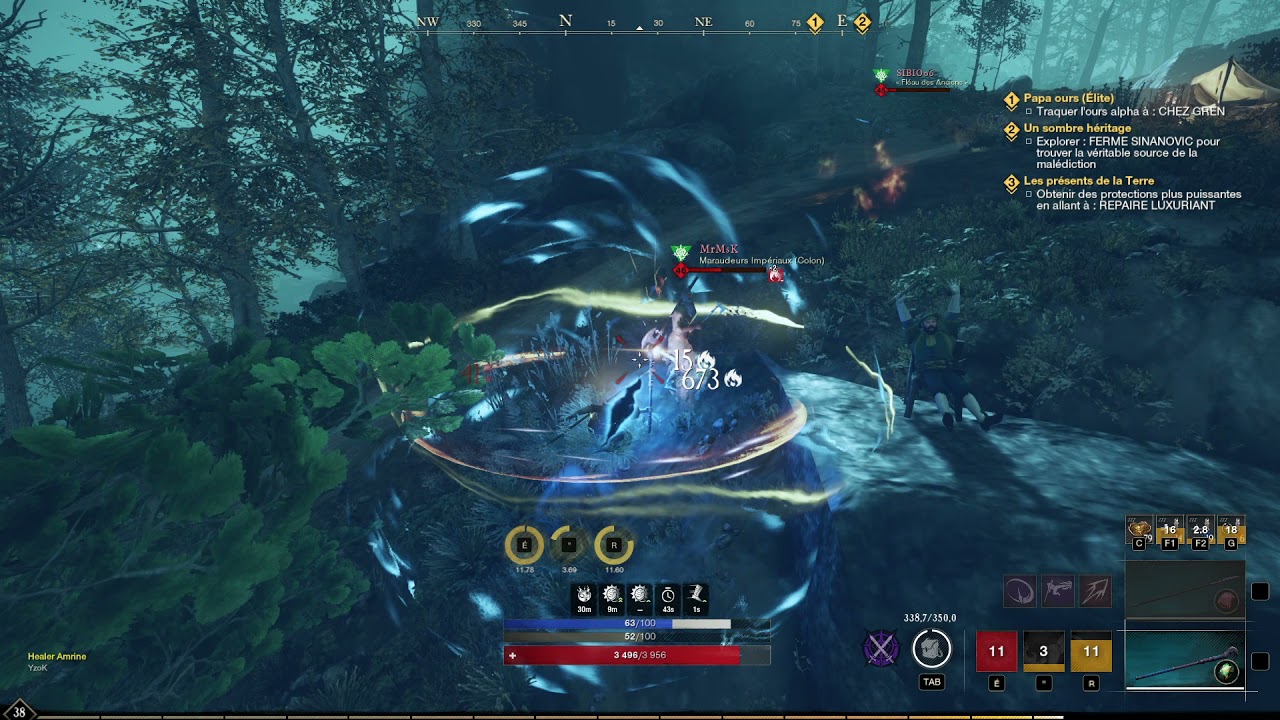 New World pvp 1v2 - Firestaff/Spear full intelligence build