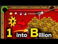 TURNING 1 SINGLE Coin Into BILLION Of Coins One To Hero 8 Ball Pool GamingWithK TURNING 1 SINGLE Coin Into BILLION Of Coins One To Hero 8 Ball Pool GamingWithK
