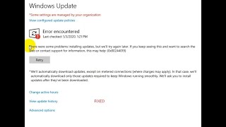 (FIXED) There were some problems installing updates, but we'll try again later Windows 10