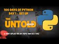 Day 1 of 100 days of python #coding #python #livecoding