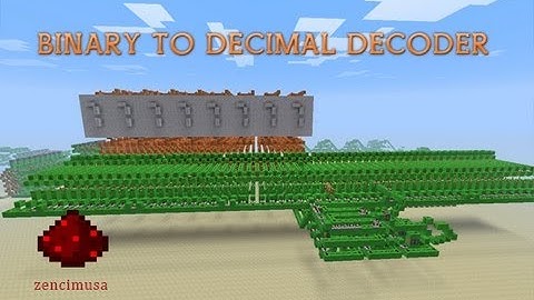 Binary to Decimal Decoder in Minecraft