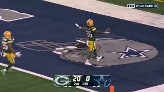 DAK THROWS PICK 6 TO DARNELL SAVAGE