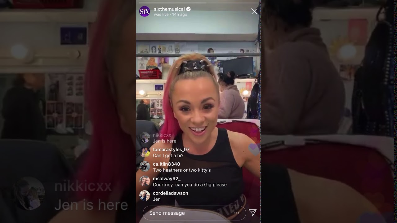 Sophie Isaacs Six the Musical Instagram Takeover Live