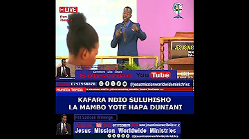 KAFARA NDIO SULUHISHO LA MAMBO YOTE HAPA DUNIANI 