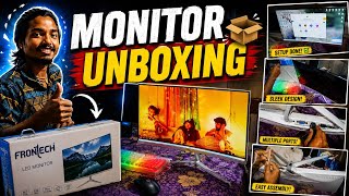 Monitor Unboxing 🔥 Budget Monitor Setup | Full Review & First Impression 😱 #anujstudyzone