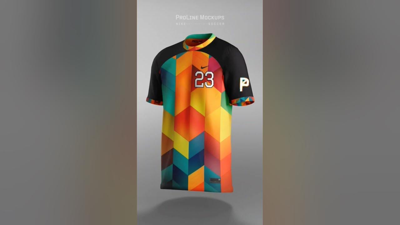 Score Big with Our 4K Soccer Jersey Mockup Template for Photoshop. prolinemockups.com