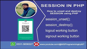 How to Unset and Destroy session (Logout / Signout) in PHP