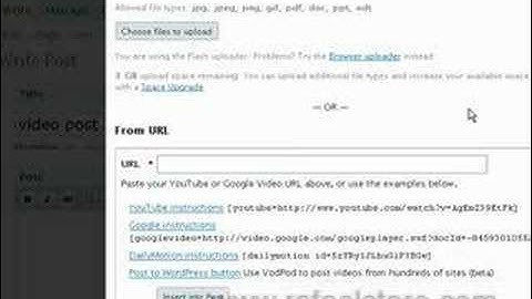 Add a youtube video to wordpress.com blog