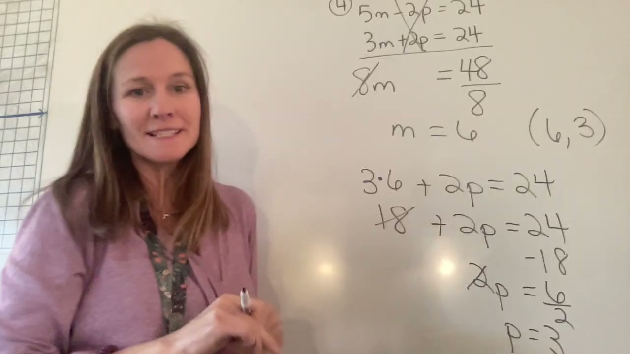 explanation basic solving linear systems:  linear combination/addition/elimination method