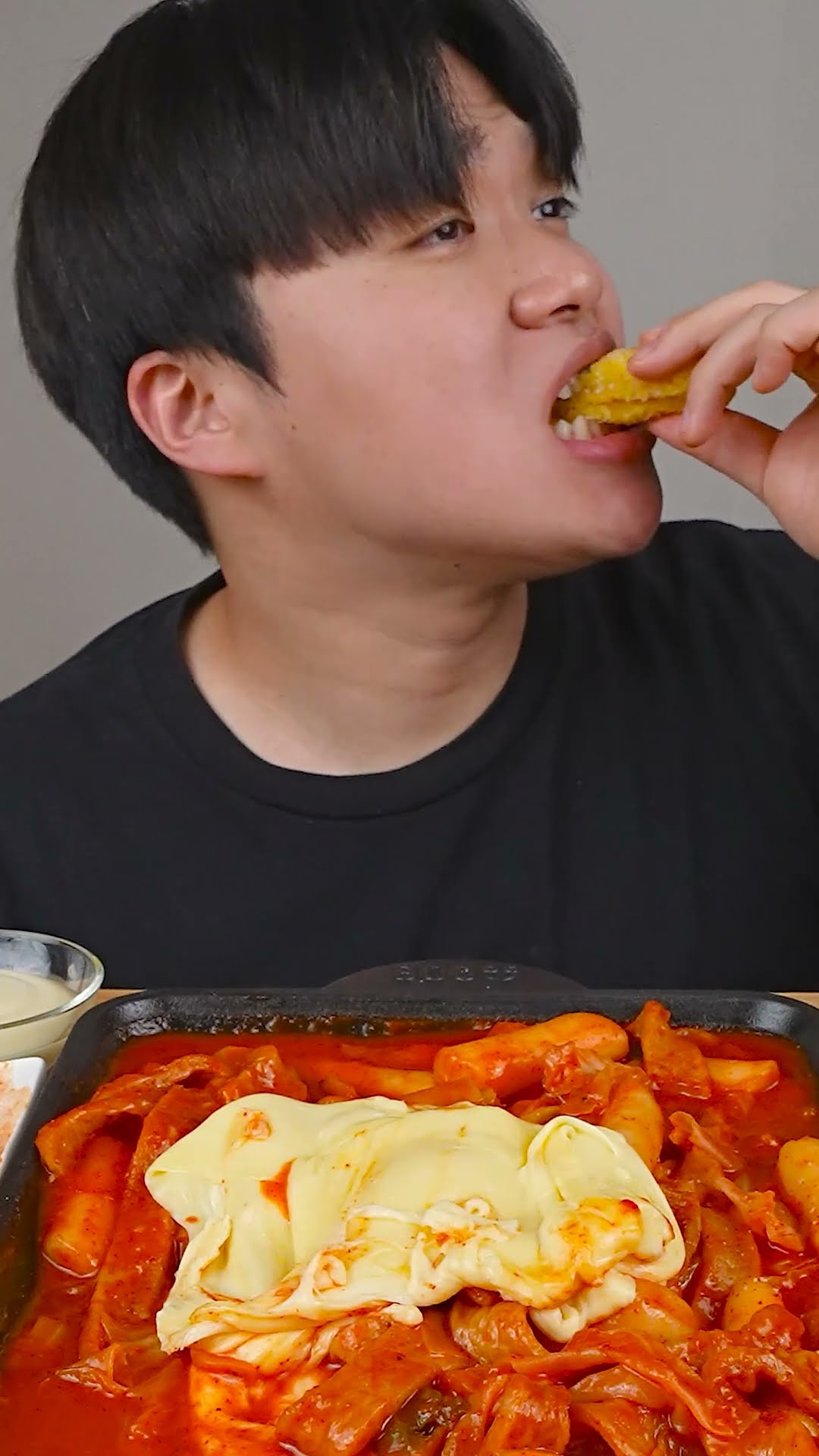 tteokbokki \u0026 Hot dog \u0026 Fire noodle ??? #shorts