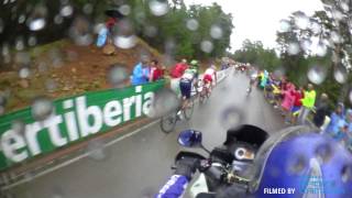 Vuelta'14: Final de Etapa. Lluvia y Tensión desde la Shimano Sport Camera