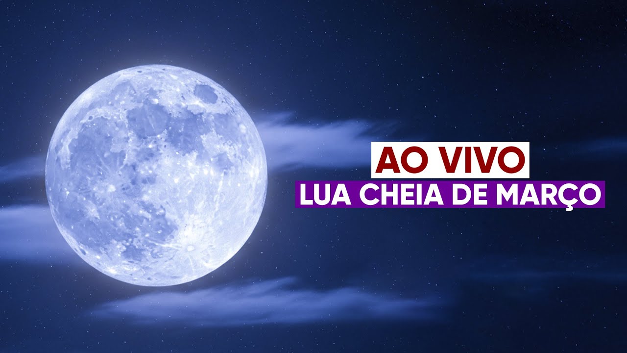 Video Lua AO VIVO: Lua cheia pelo telescópio (03/2026) - YouTube