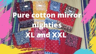 XL and XXL mirror nighties in Tamil from JJ Collections