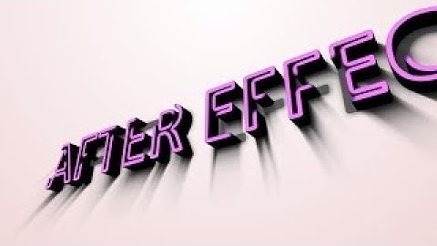 Extrude Shapes and Text - Adobe After Effects tutorial