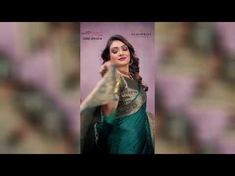 Satin Silk Festive Saree in Green with Weaving Work - 2051074