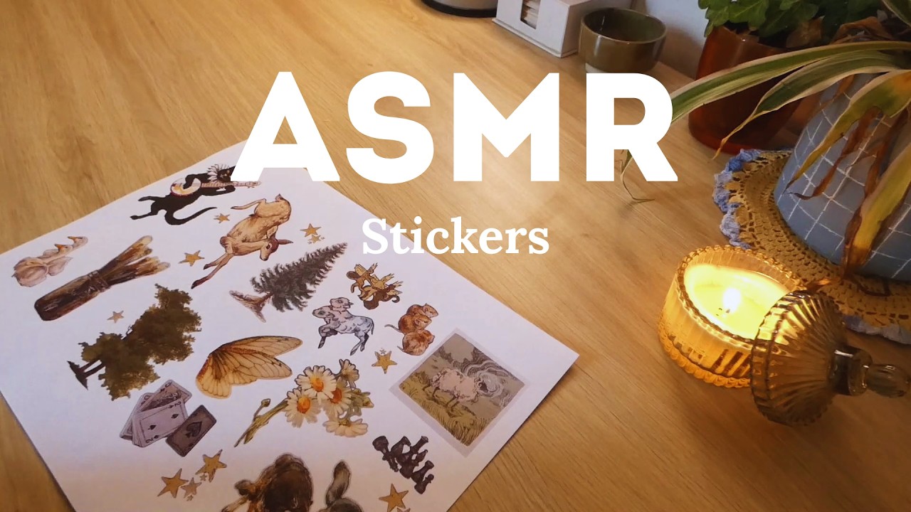 ASMR • Stickers • Je fais plein de stickers pour mon ordi !