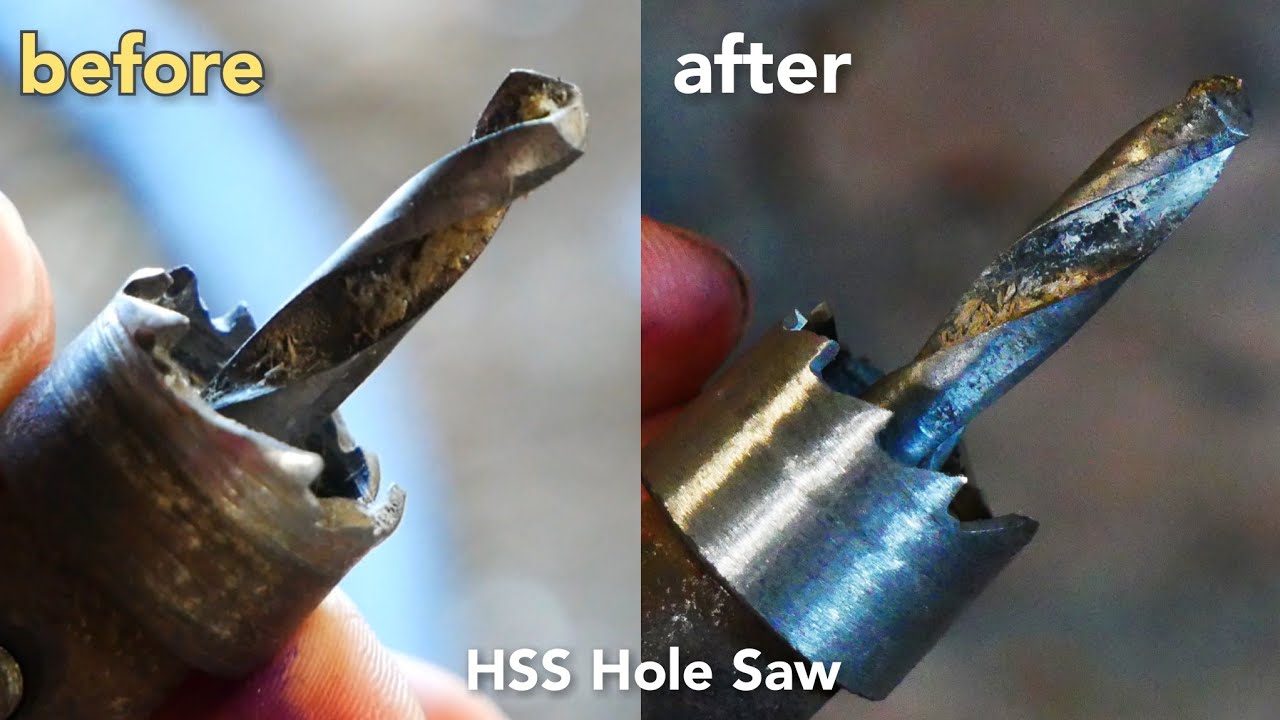 tehnik asah mata bor hole saw hss tumpul biar tajam setajam silet