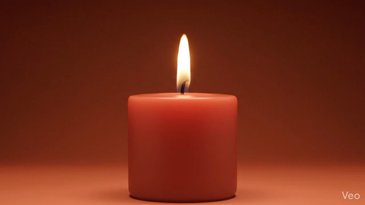 Orange Candle – Warm Candlelight for Comfort, Calm & Cozy Ambience | 3 Hours