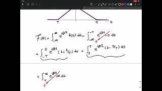 Lecture 14, Part 1- Fourier Transform Example, Calculate Triangular Pulse Function in Fourier Space