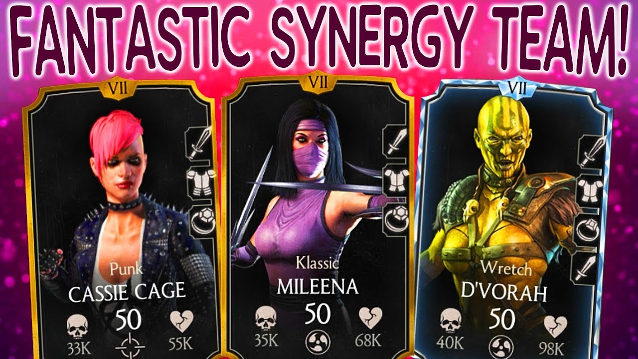 MKX Mobile. UNBELIEVABLE VICTORY with SUPER WEIRD Klassic Mileena Team!