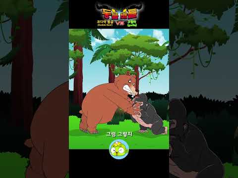 코디악불곰 <strong>vs</strong> <strong>고릴라</strong>! 🐻🦍 지상 최강 피지컬의 대결, 과연 승자는?! #shorts