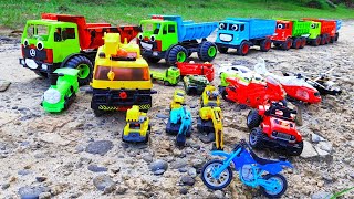 Motor tronton panjang mengangkut Mobil mobilan trukmolen buldozer excavator keretapithomas bustayo