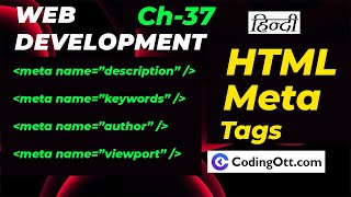 #37 Meta tag basics in HTML | HTML tutorial for beginners | Web Development Tutorial