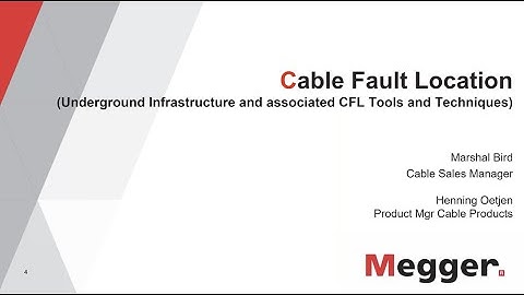 Virtual Cable Best Practices Seminar - Day 2 - Cable Fault Location by Underground Infrastructure