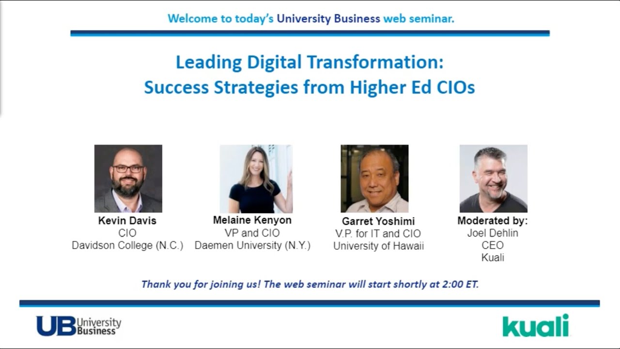 Leading Digital Transformation: Success Strategies from Higher Ed CIOs
