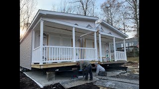 How we move and install a double wide manufactured home by hand