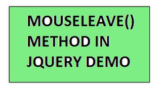 TAMIL MOUSELEAVE METHOD IN JQUERY DEMO