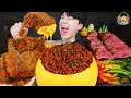 ASMR MUKBANG 직접 만든 양념 치킨먹방! 스테이크 짜파게티 레시피 & 먹방 FRIED CHICKEN AND BLACK BEAN NOODLES EATING SOUND!