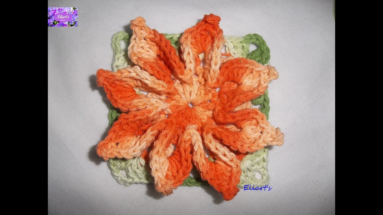 Flor 8 pétalas para square - YouTube