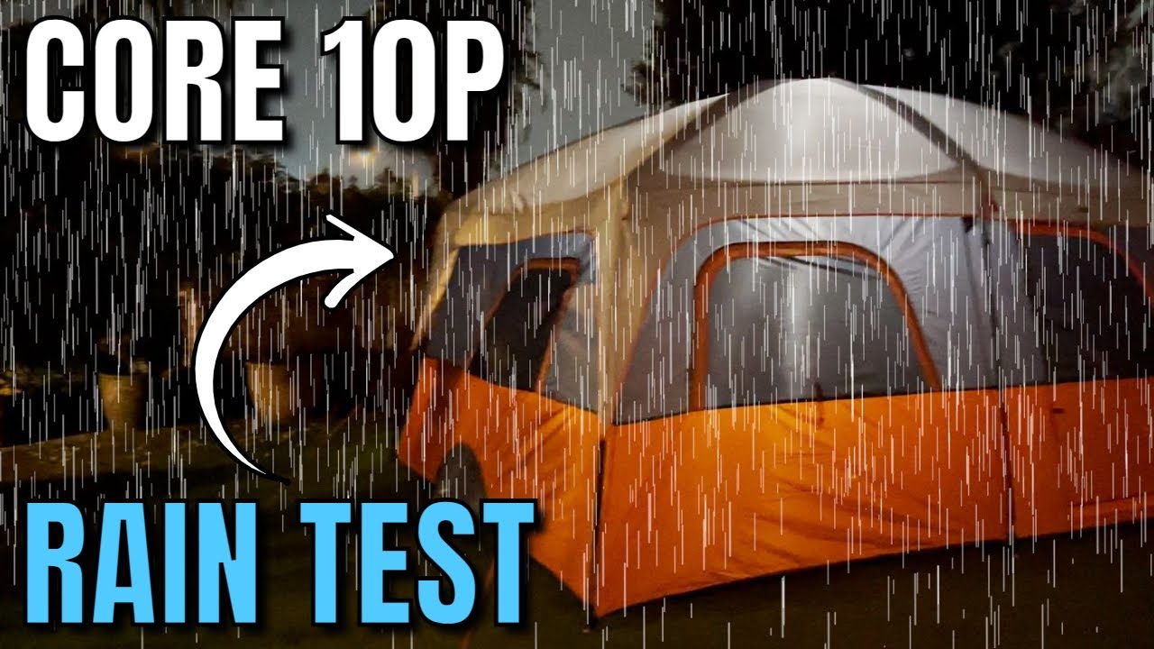 RAIN TEST] Core 10-Person Straight Wall Cabin Tent 