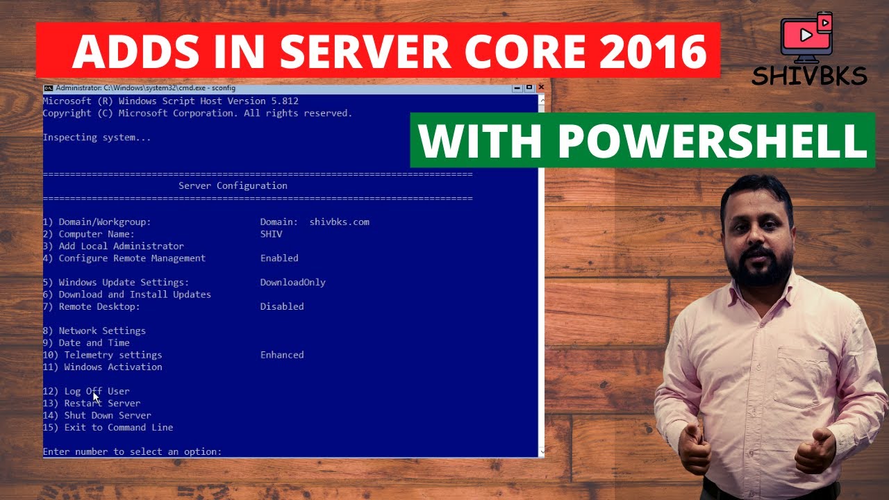 Promote Core server as ADDS with Powershell by SHIVBKS - YouTube