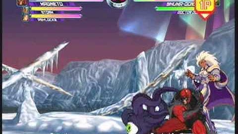 MvC2: Magneto Vortex - 5 Fierce + Crossups